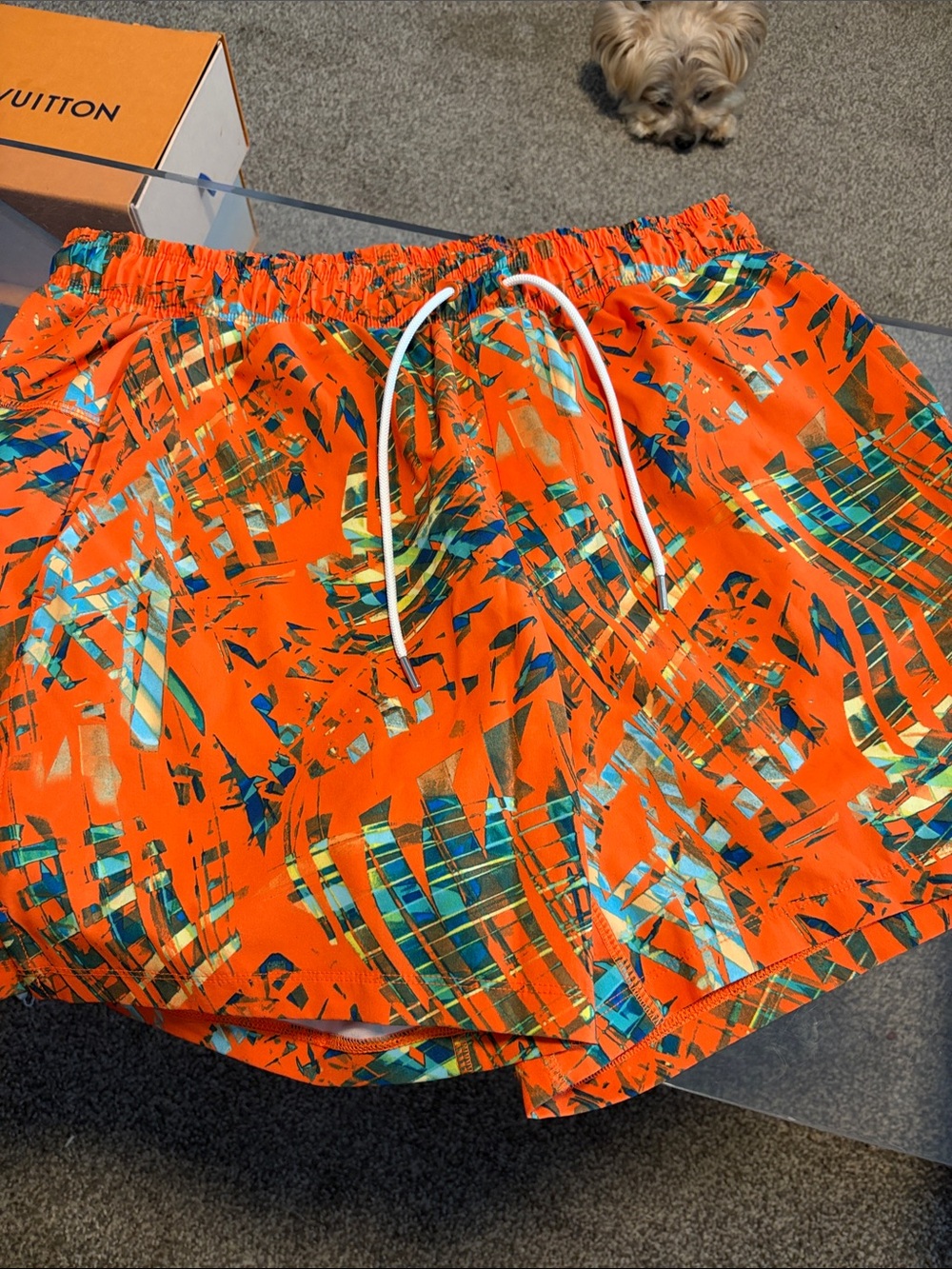 all in motion Orange Multicolor Abstract Print Swim Trunks